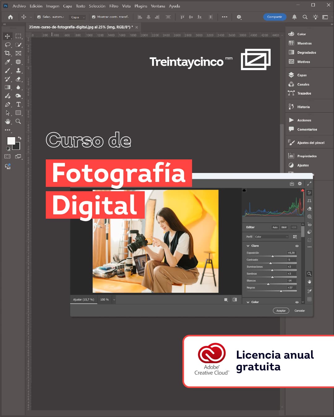Treintaycinco mm escuela ad creative, July 2026