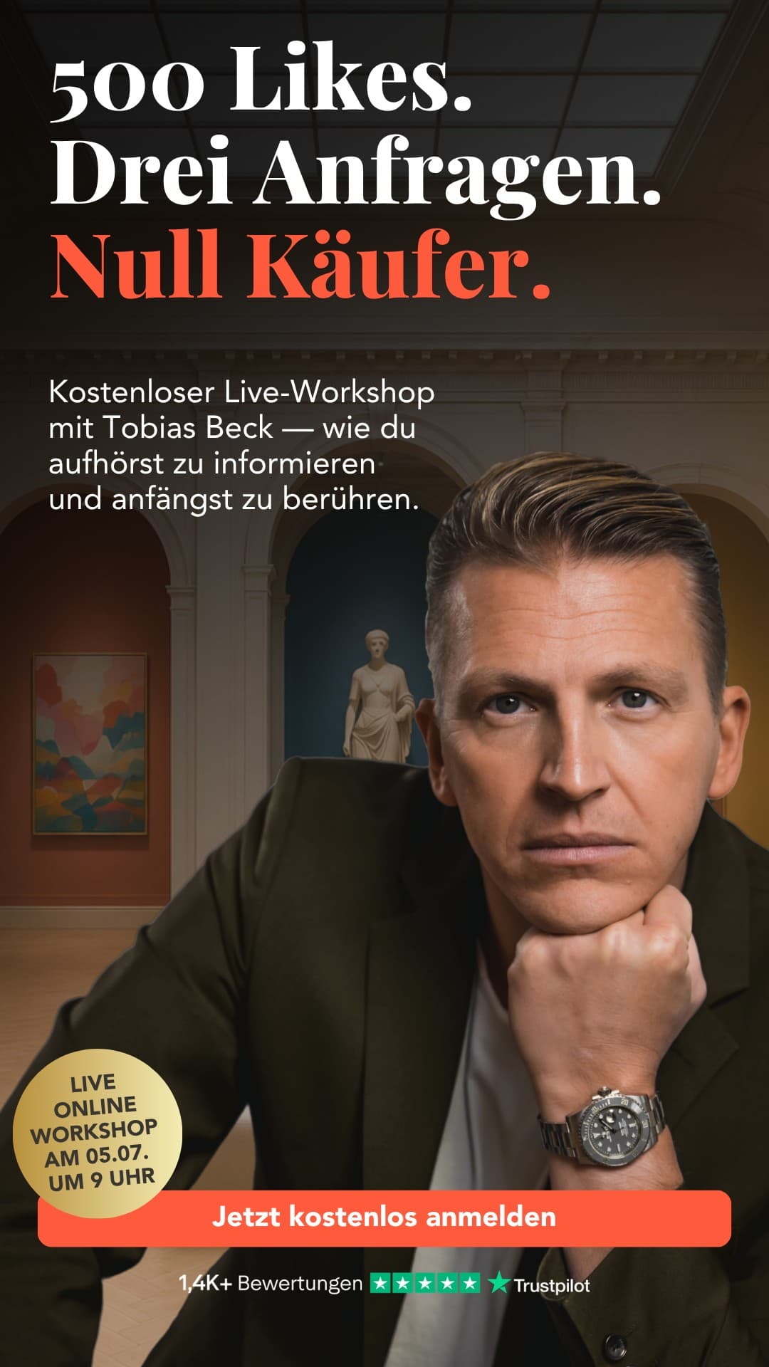 Tobias Beck ad creative, June 2026