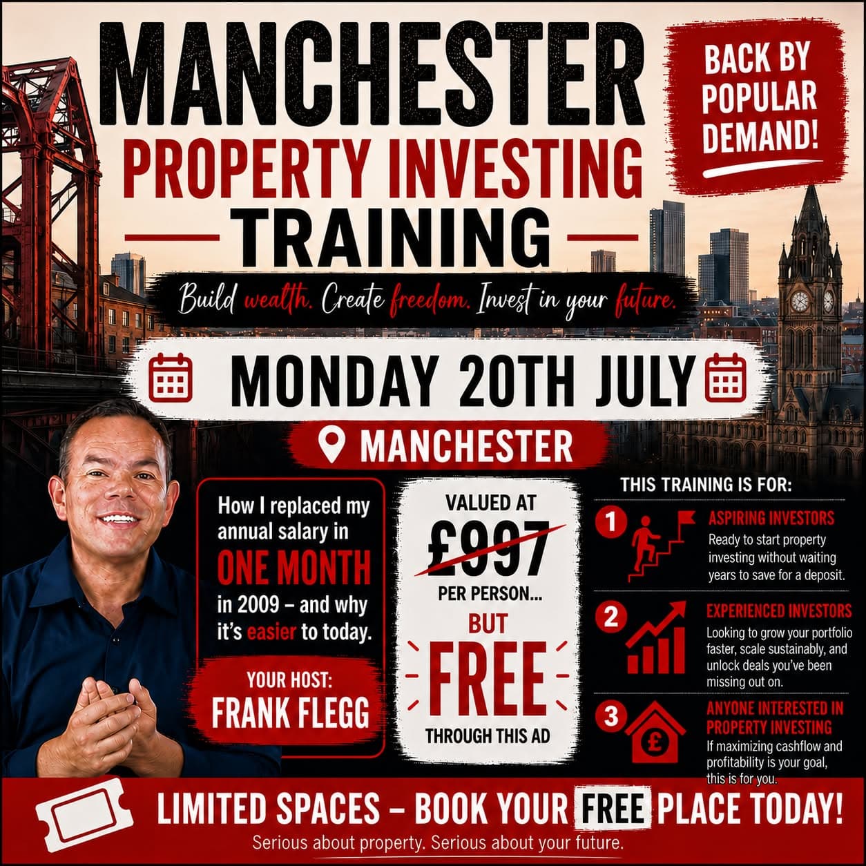 Frank Flegg ad creative, July 2026