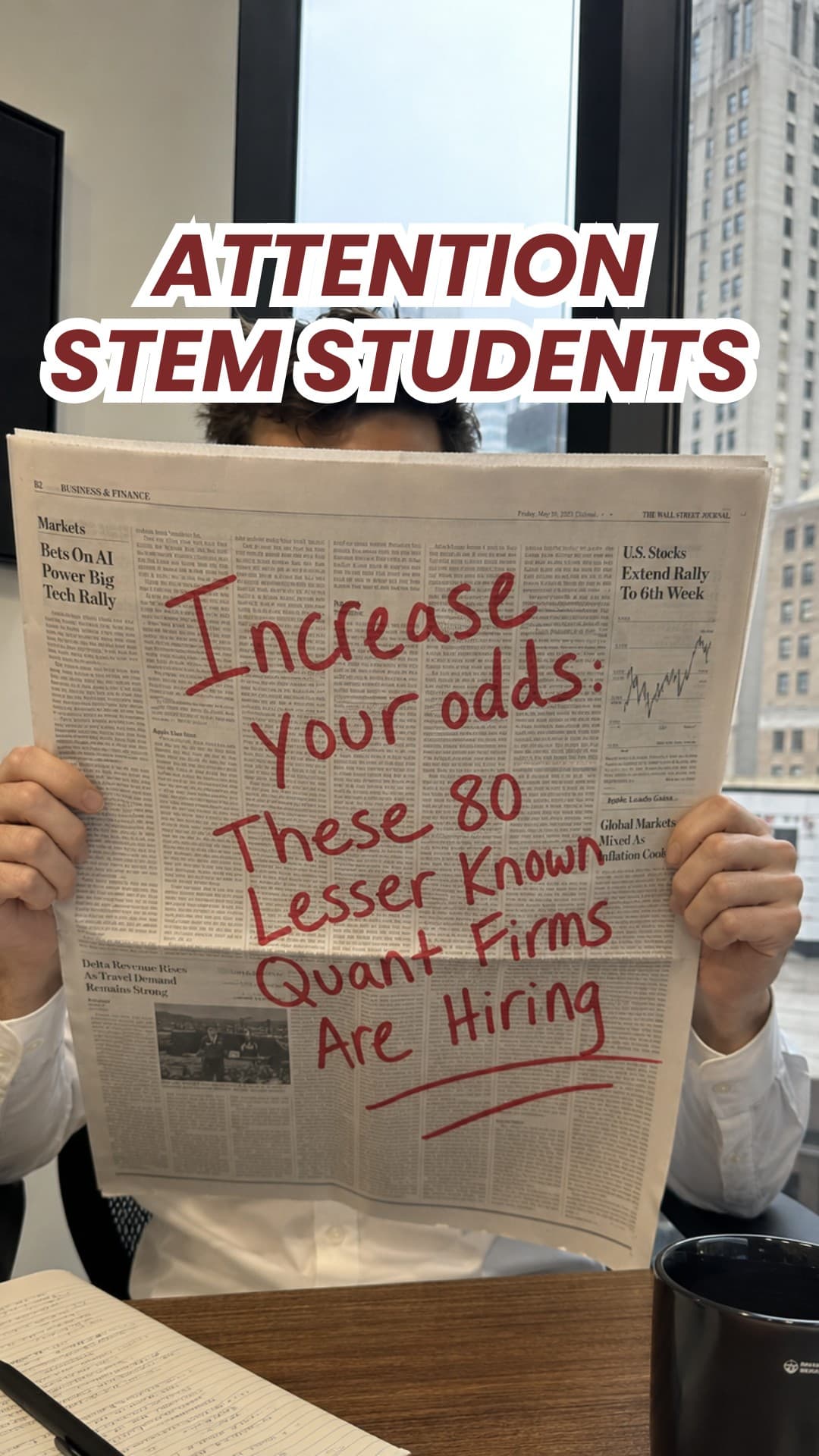 Wall Street Quants ad creative, July 2026