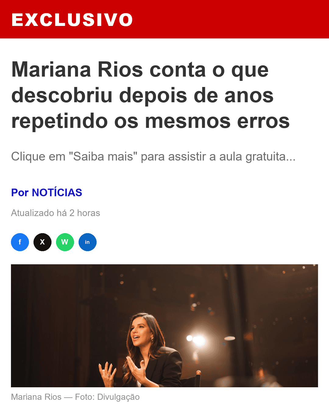 Basta Sentir ad creative, July 2026