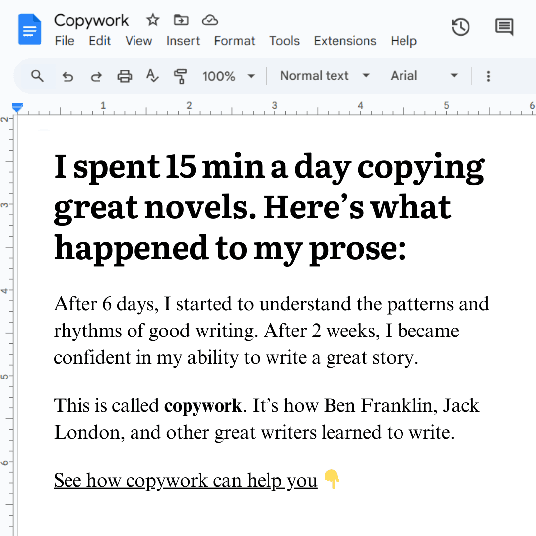 Facebook ad by Mastering Fiction