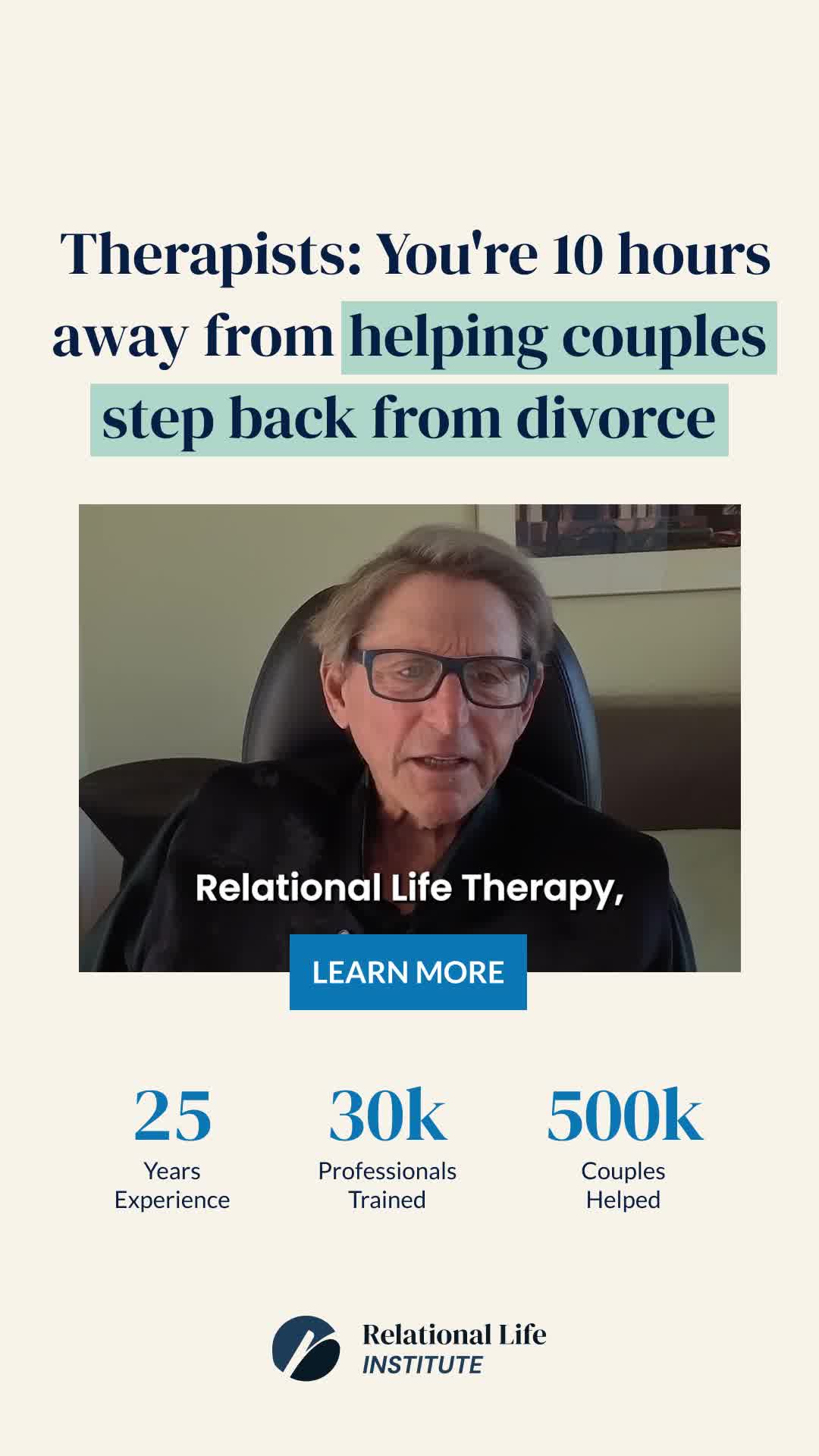 Facebook ad by Terry Real - Relational Life Institute