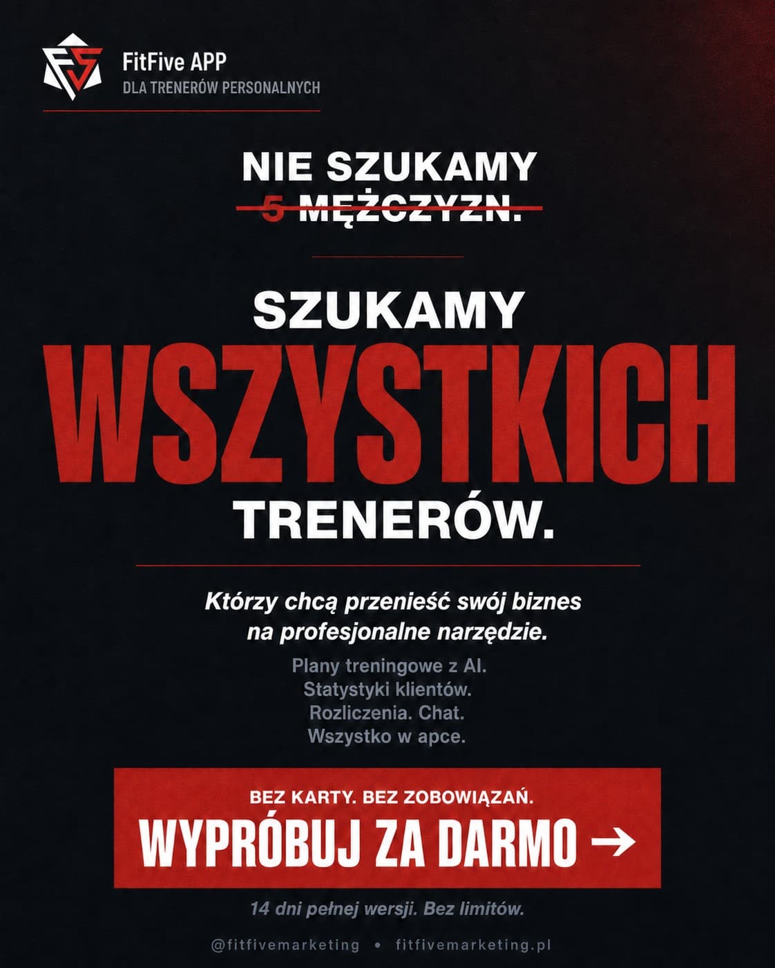 FitFive Marketing- Rozwój biznesu Trenera Personalnego ad creative, July 2026