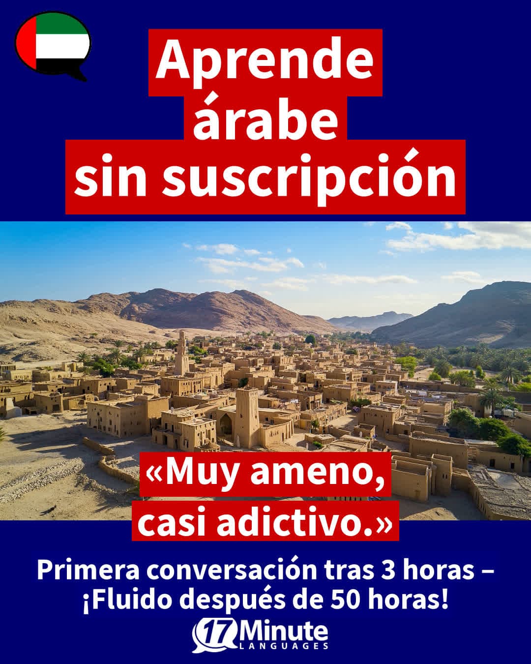 17 Minute Languages España ad creative, July 2026