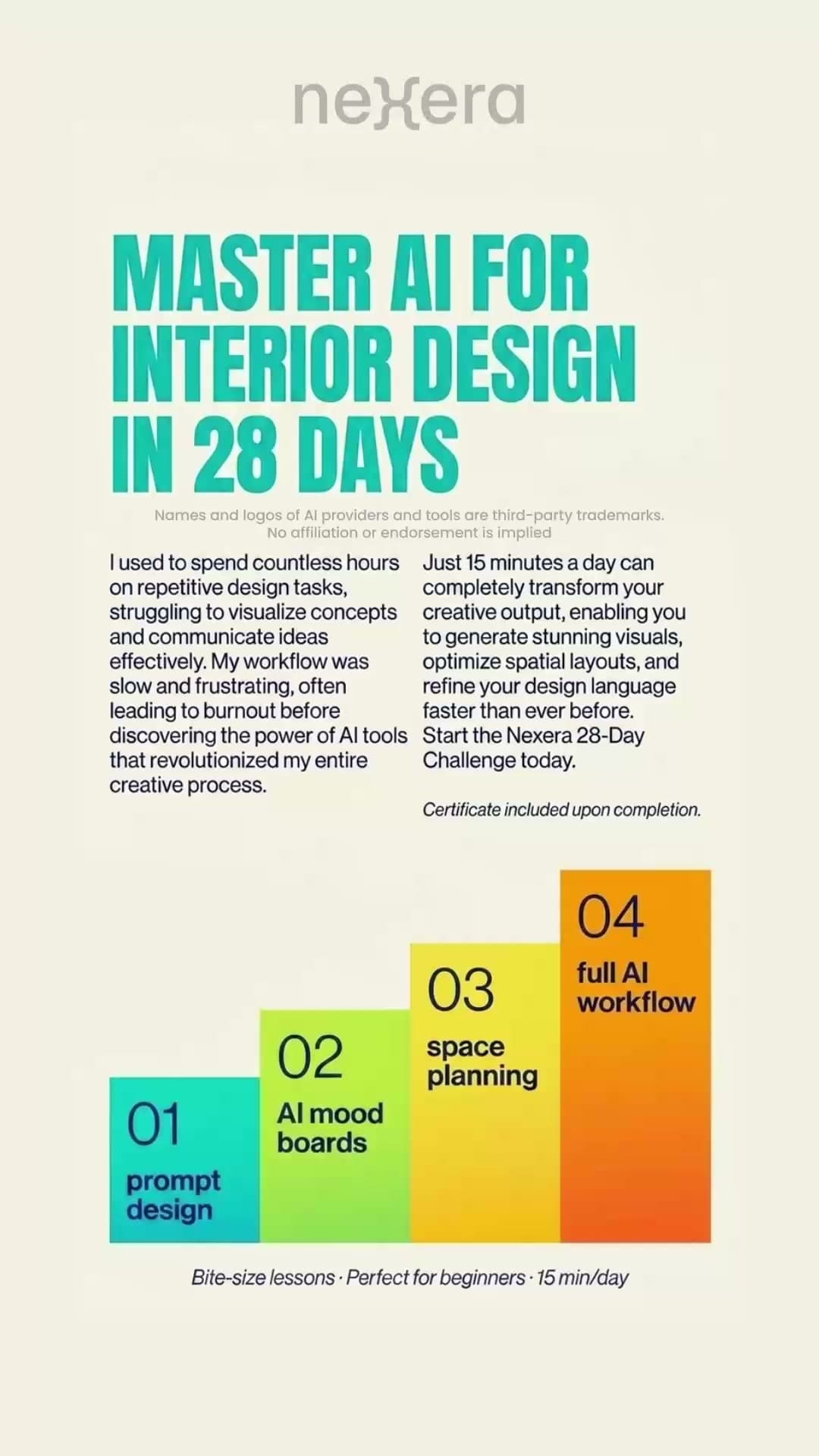28-Day AI Challenge ad creative, July 2026
