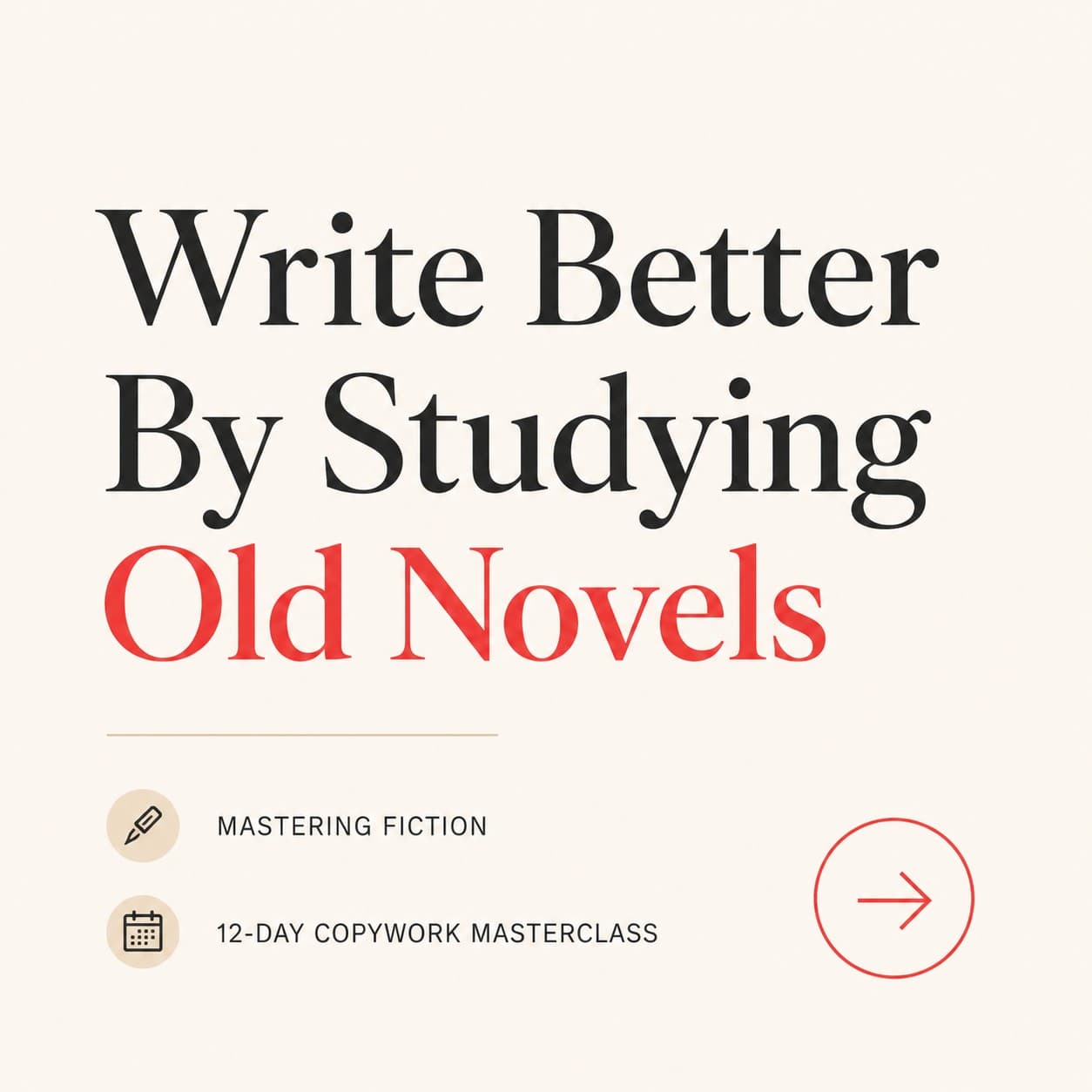 Mastering Fiction ad creative, July 2026
