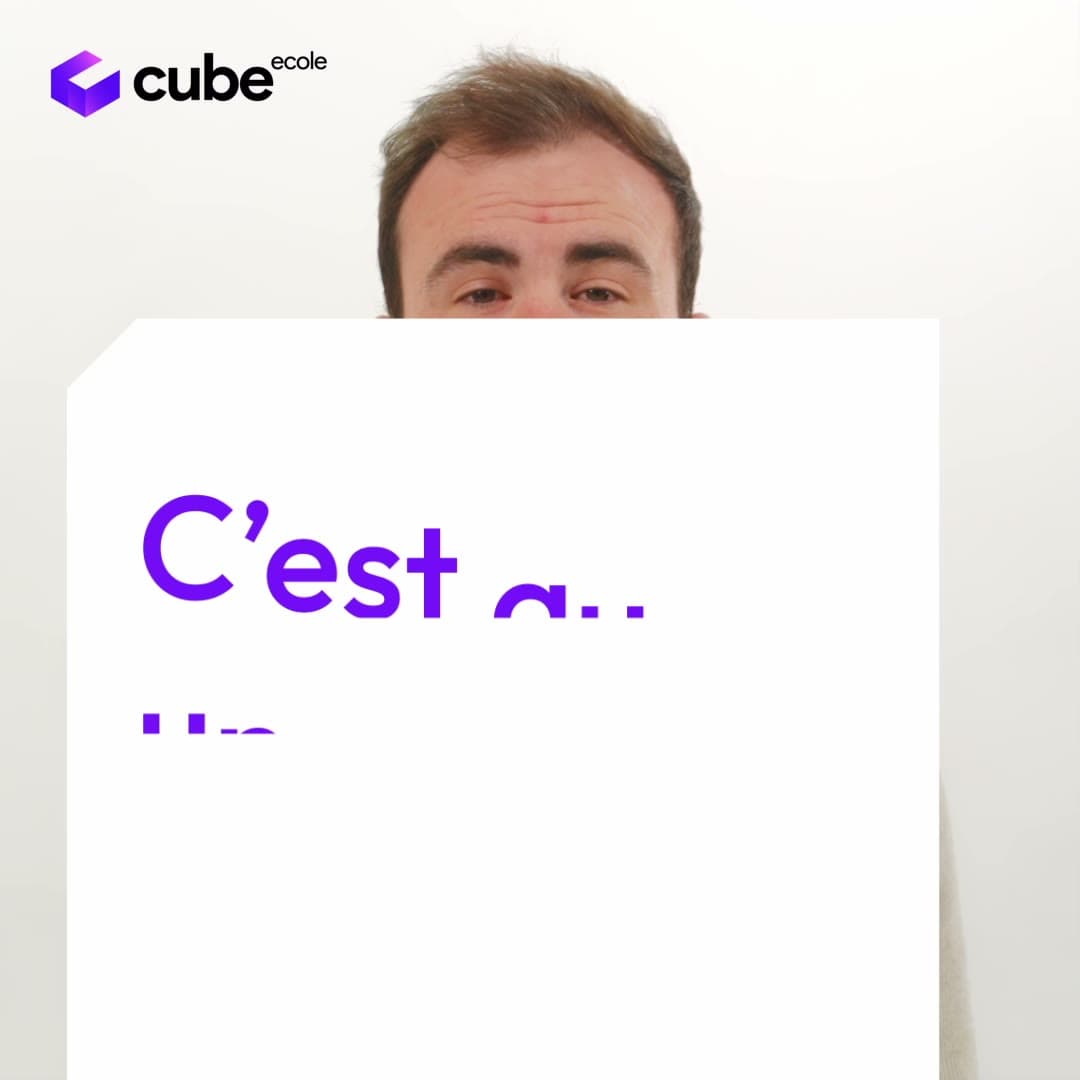 École Cube ad creative, July 2026