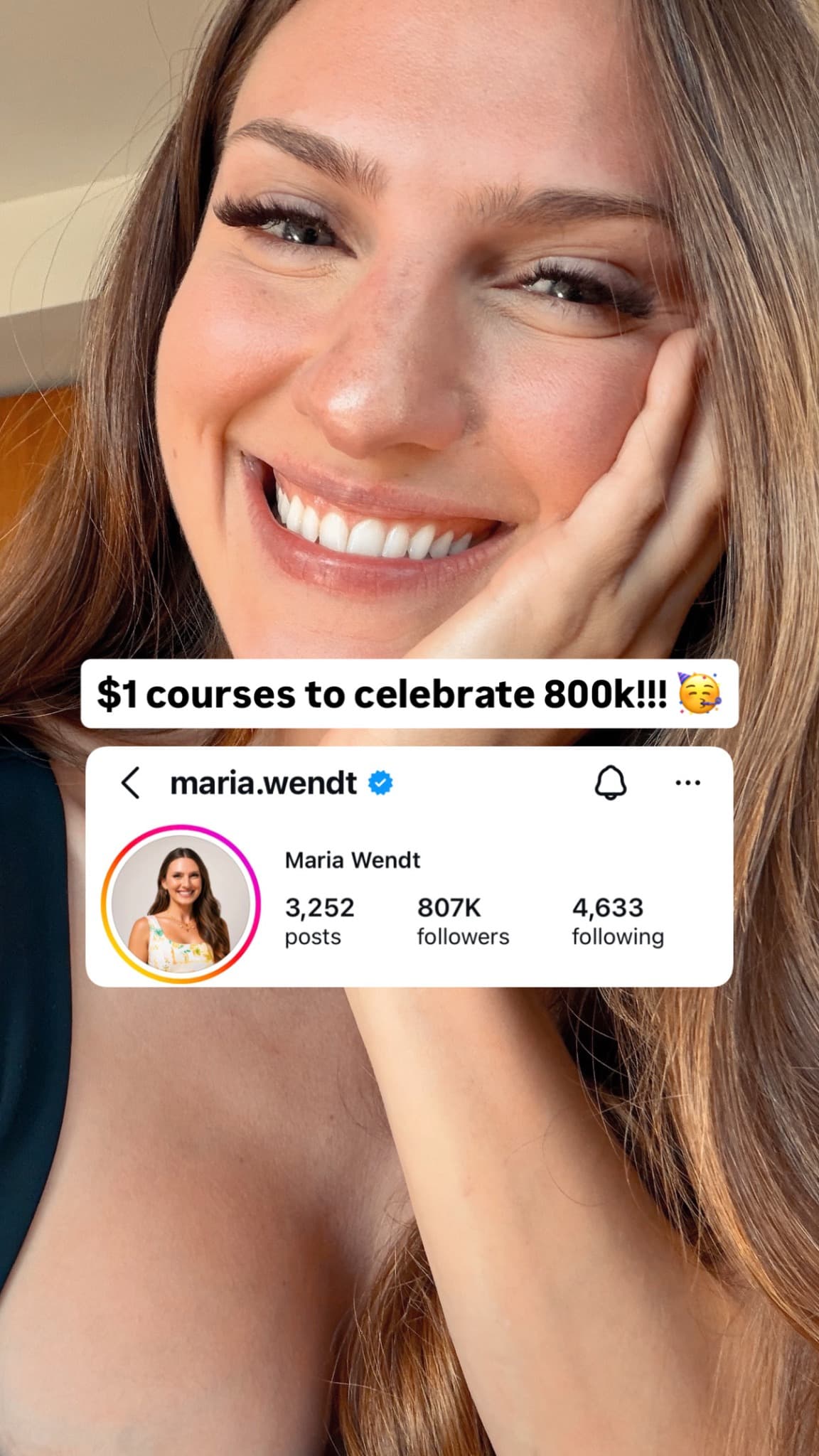 Maria Wendt Official ad creative, July 2026