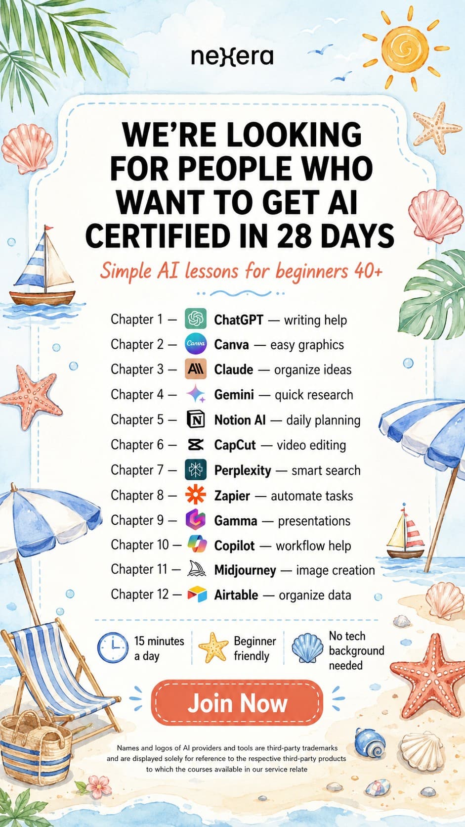 28-Day AI Challenge ad creative, July 2026