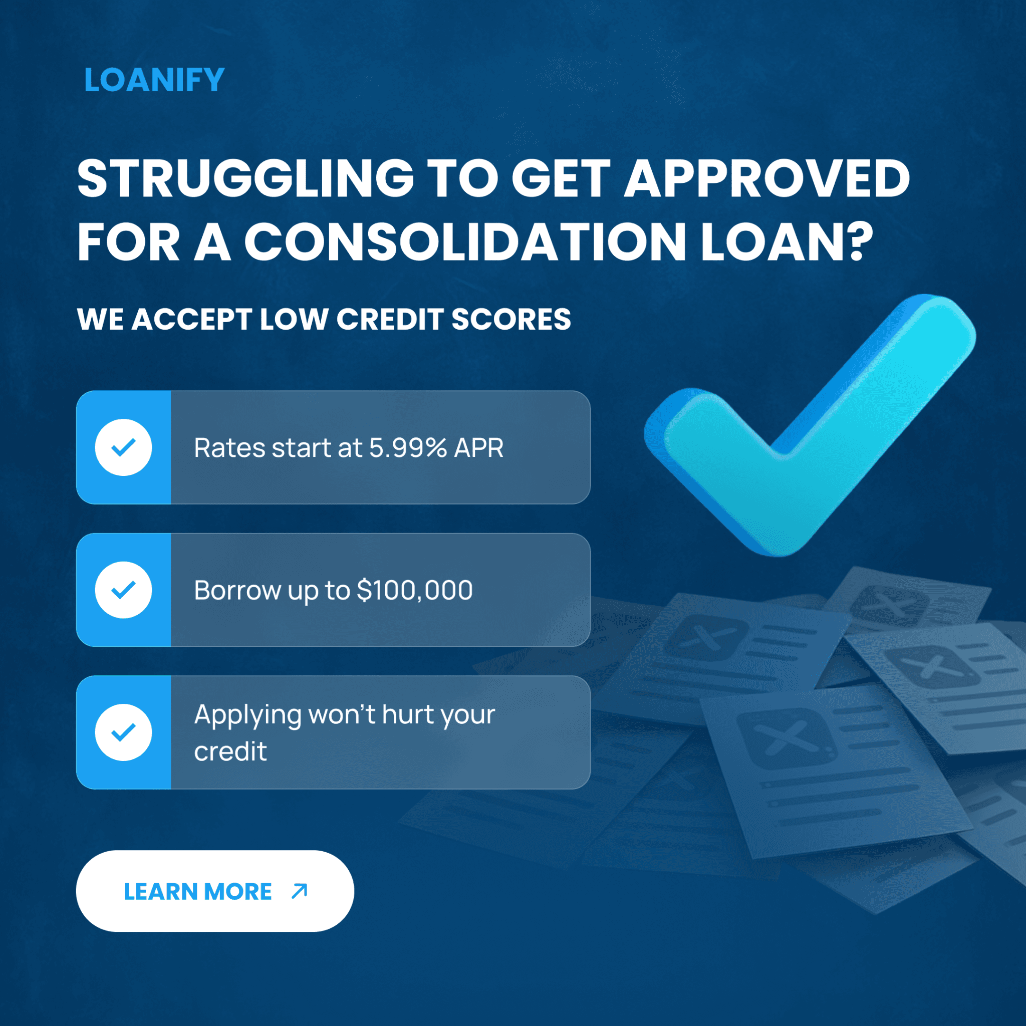 Facebook ad by Loanify