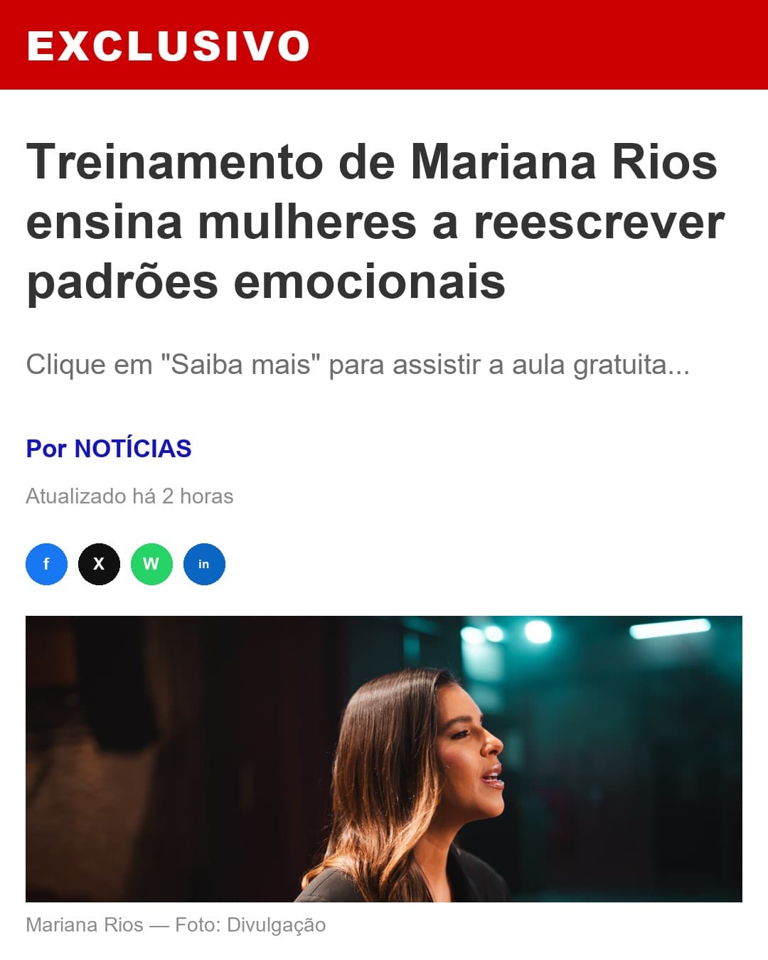 Basta Sentir ad creative, July 2026