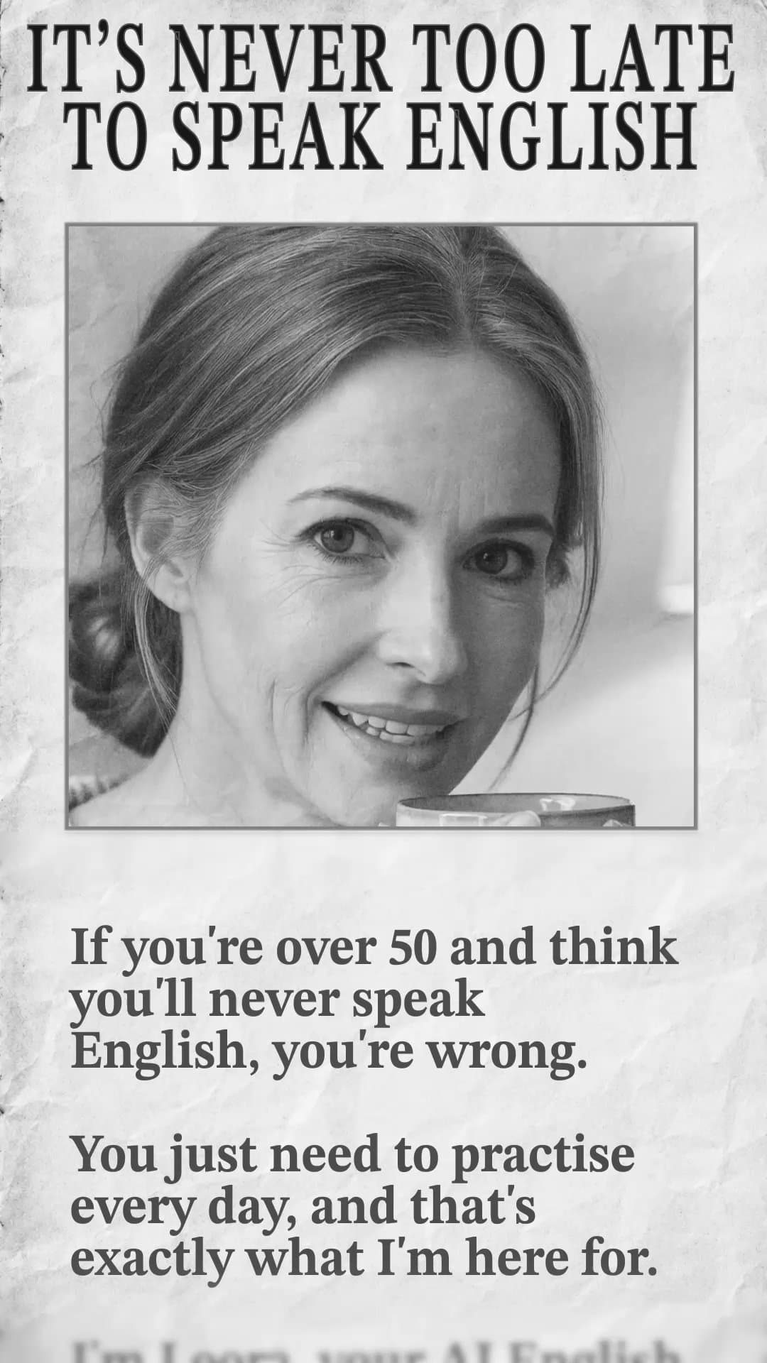 English Tutor ad creative, July 2026