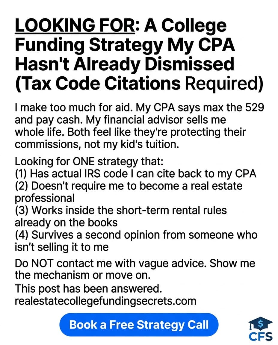 College Funding Education ad creative, July 2026