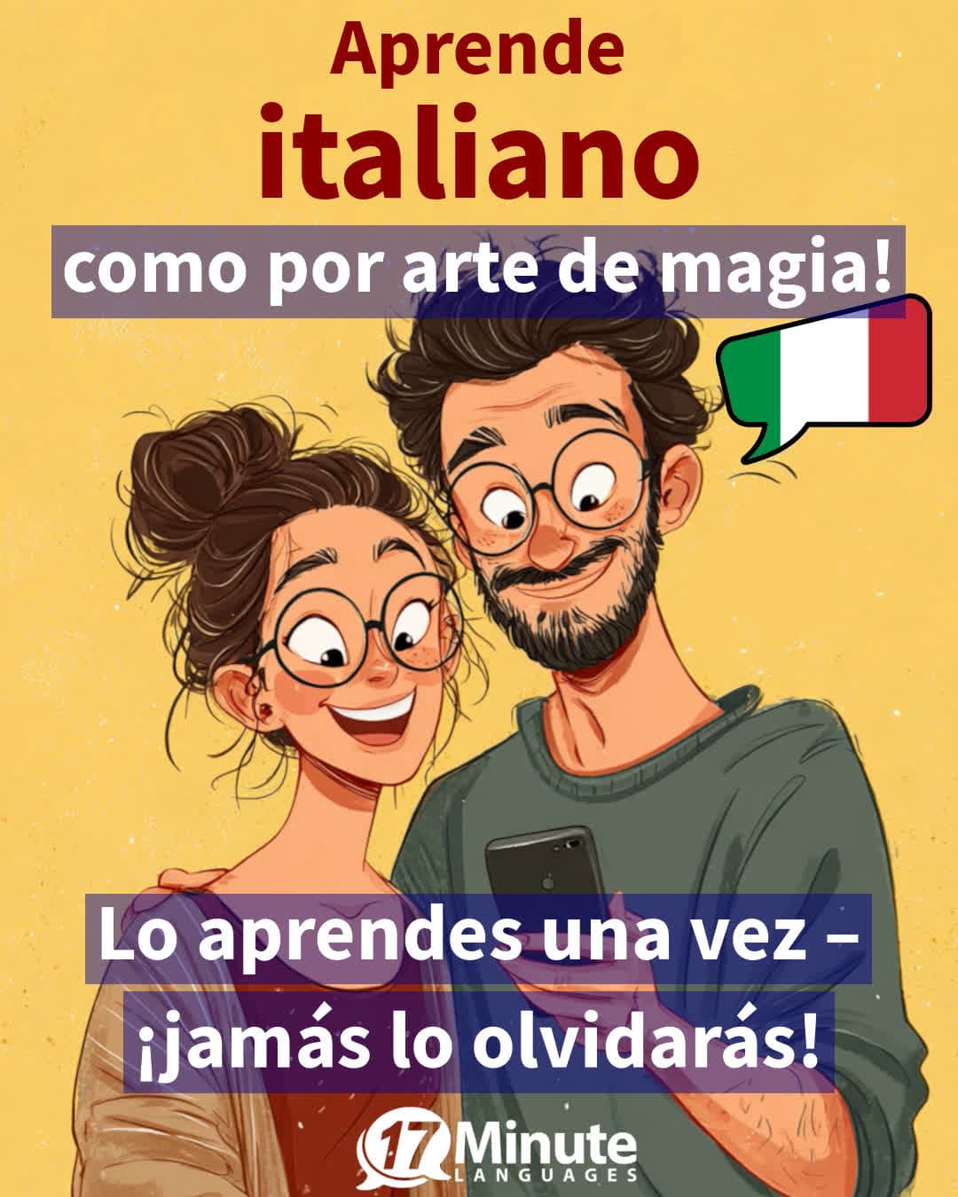 17 Minute Languages España ad creative, July 2026