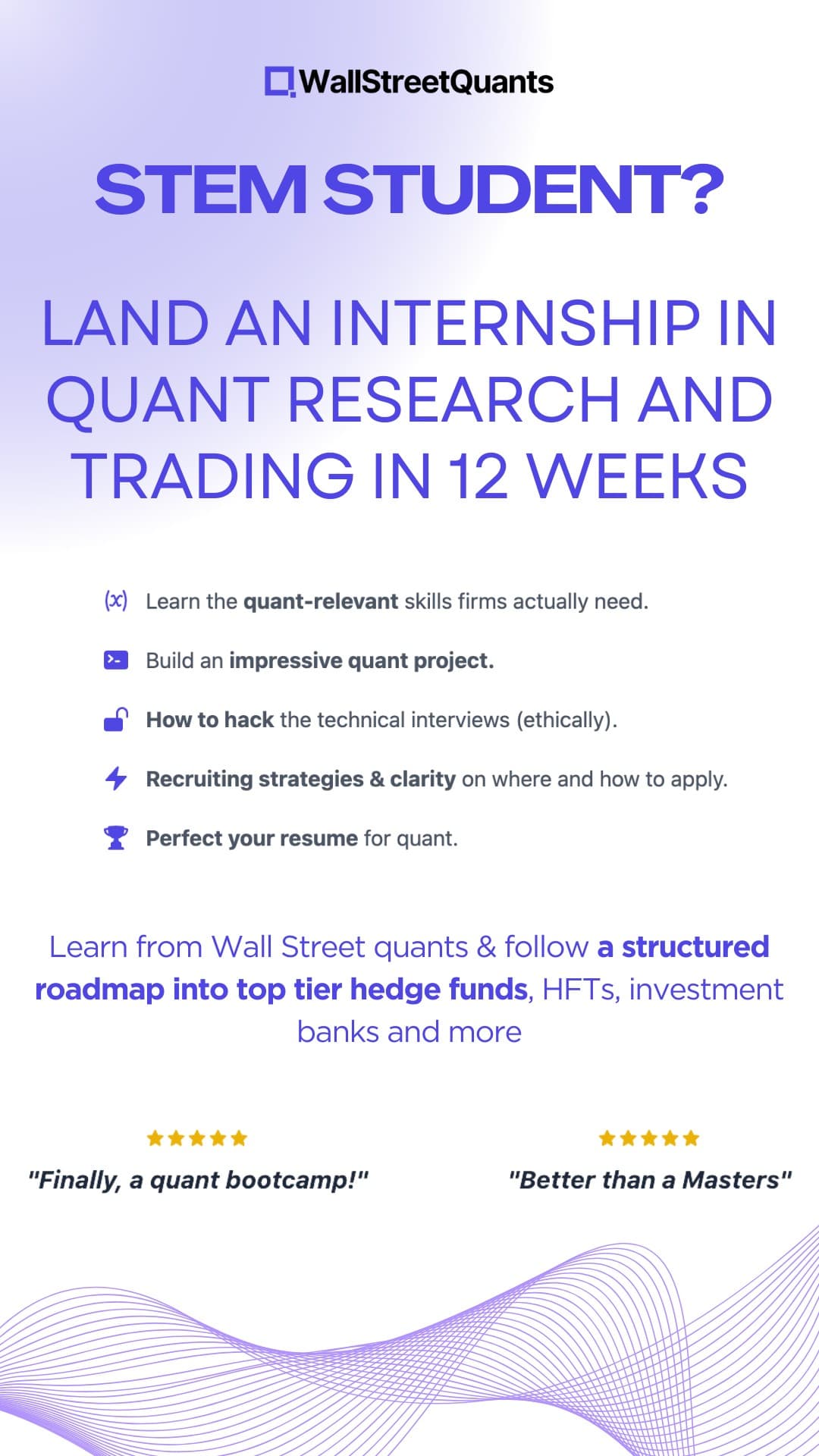 Facebook ad by Wall Street Quants