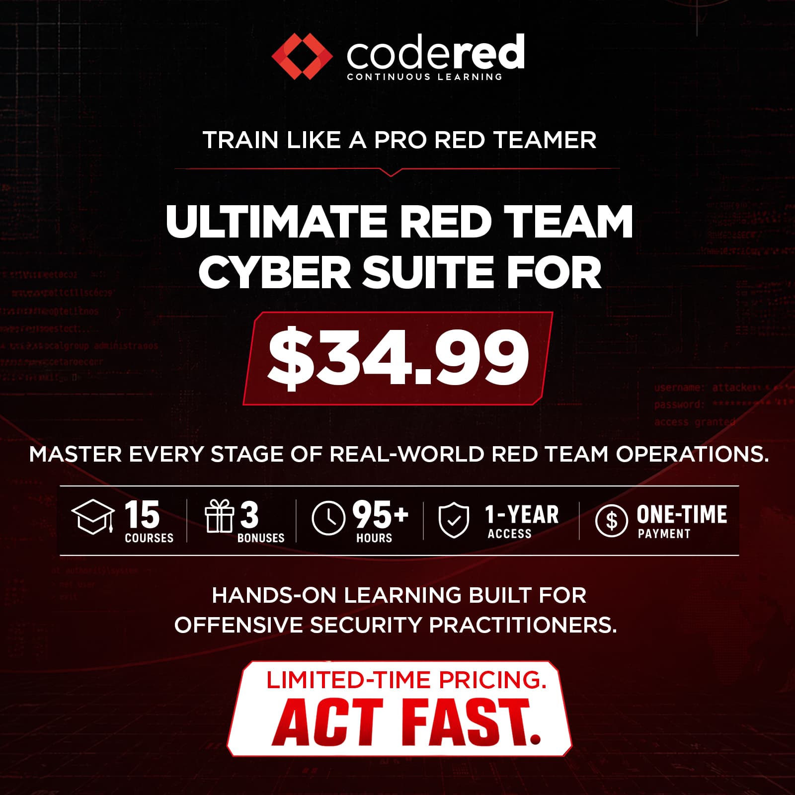 CodeRed ad creative, July 2026
