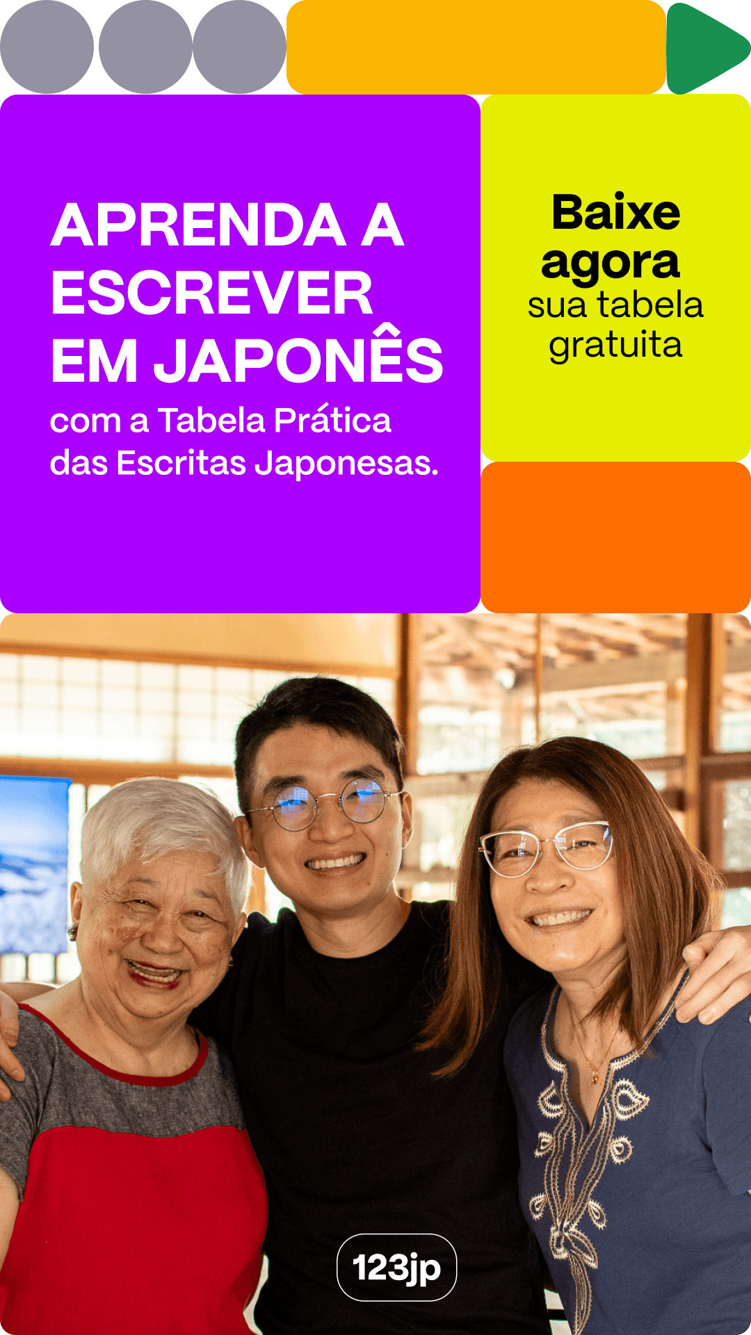 123 Japonês ad creative, July 2026
