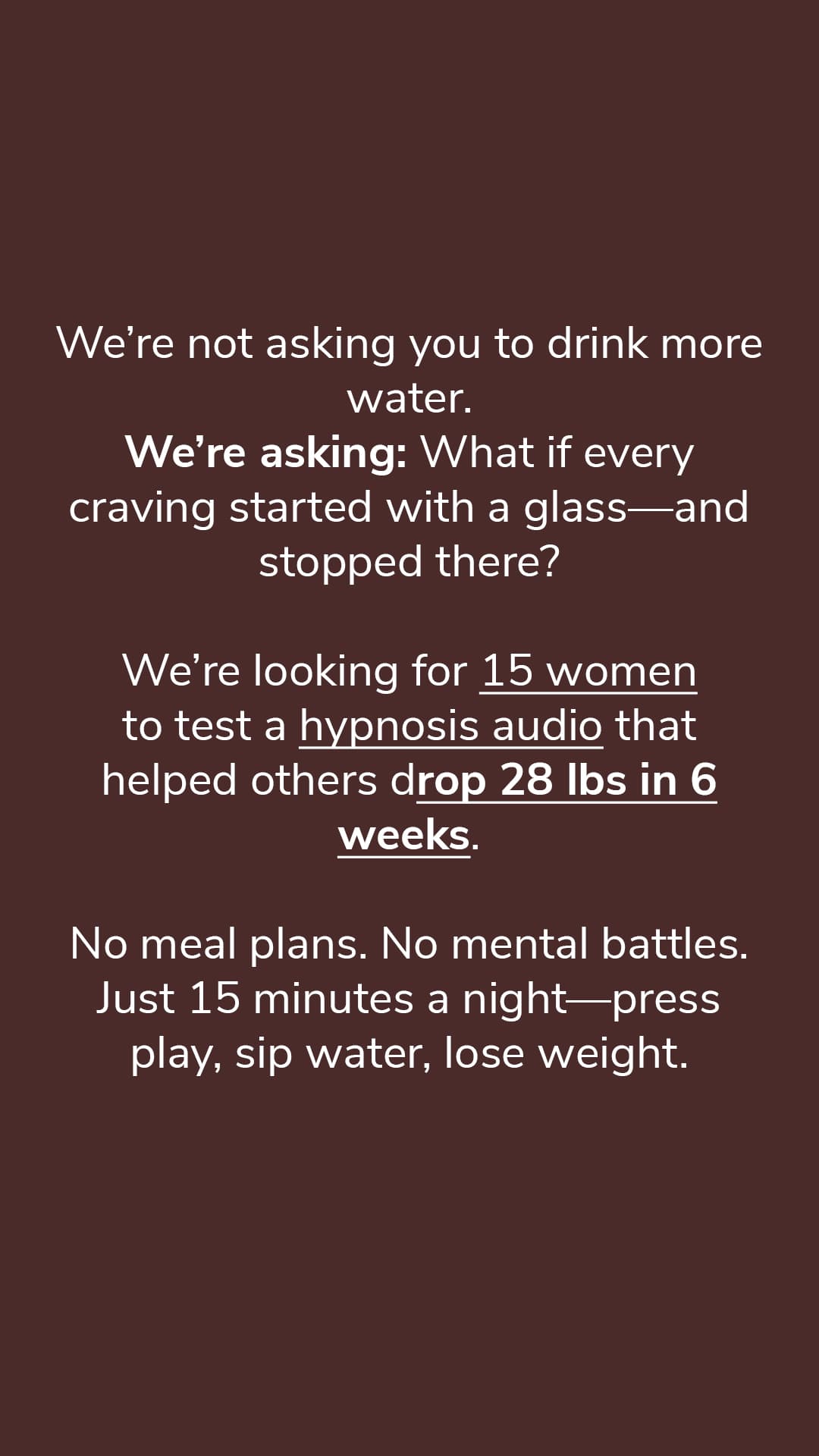 Facebook ad by Hypnotherapy for Weight Loss