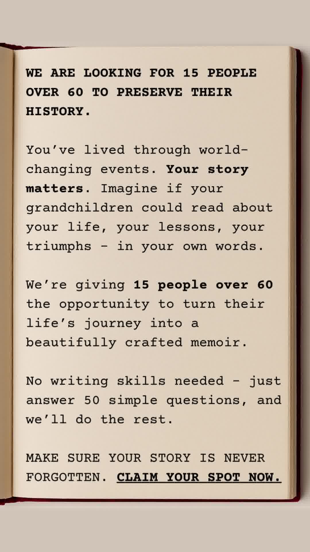 Facebook ad by Beatrice Holloway
