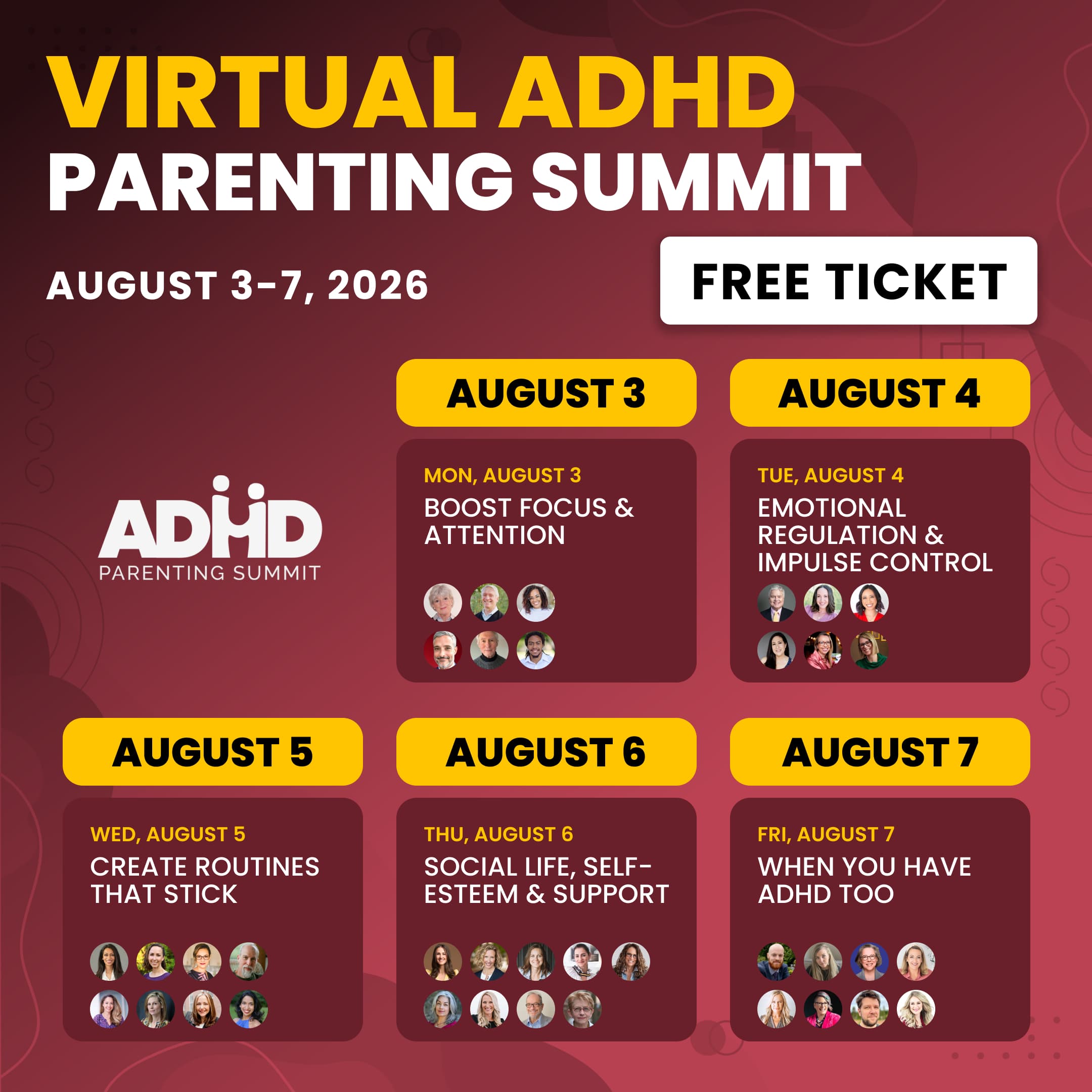 ADHD Parenting ad creative, July 2026