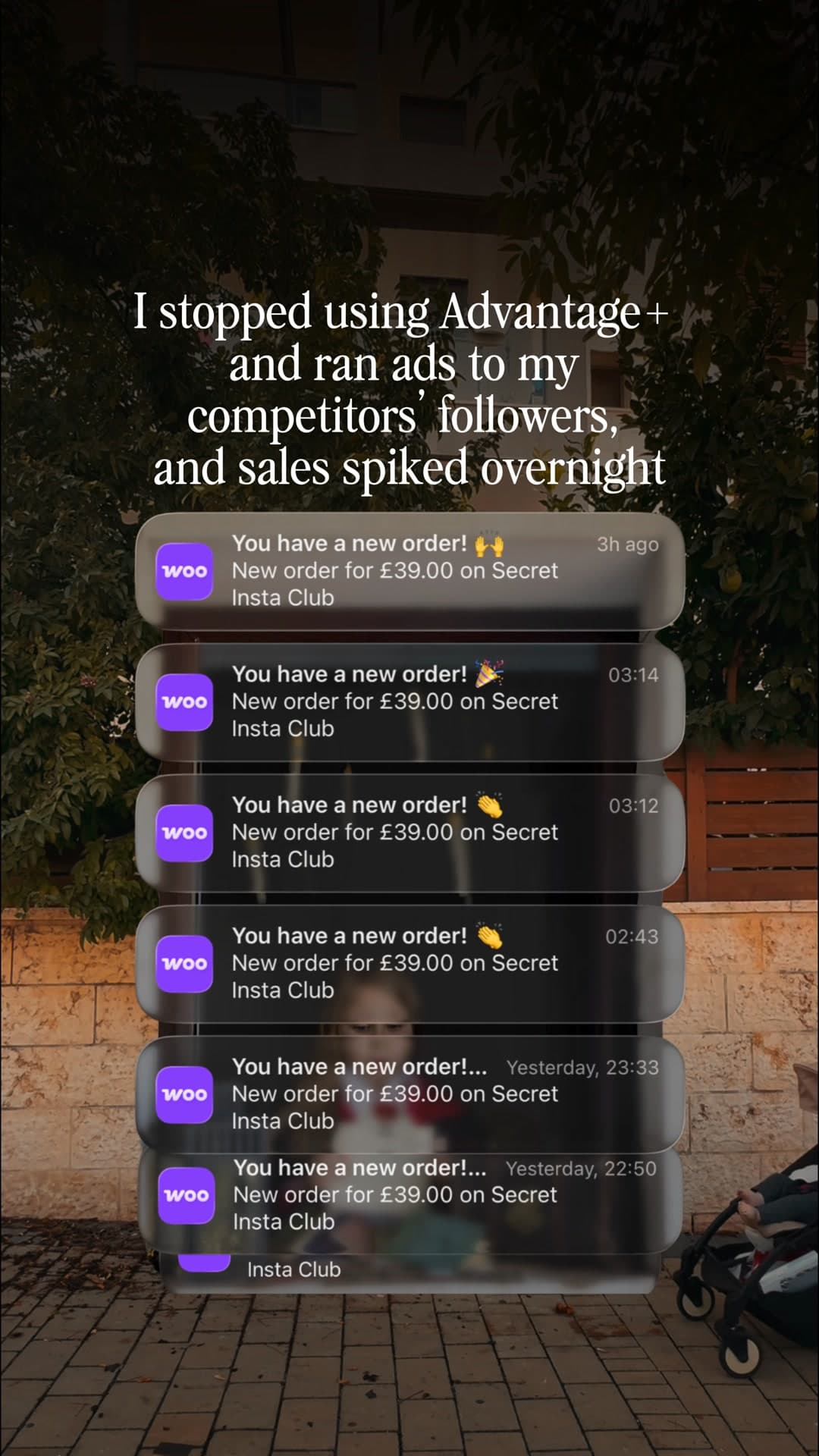 Secret Insta Club ad creative, July 2026