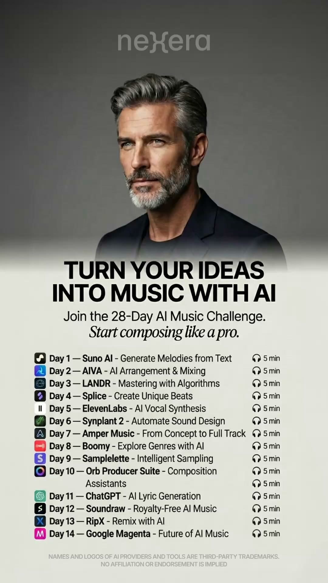 28-Day AI Challenge ad creative, July 2026