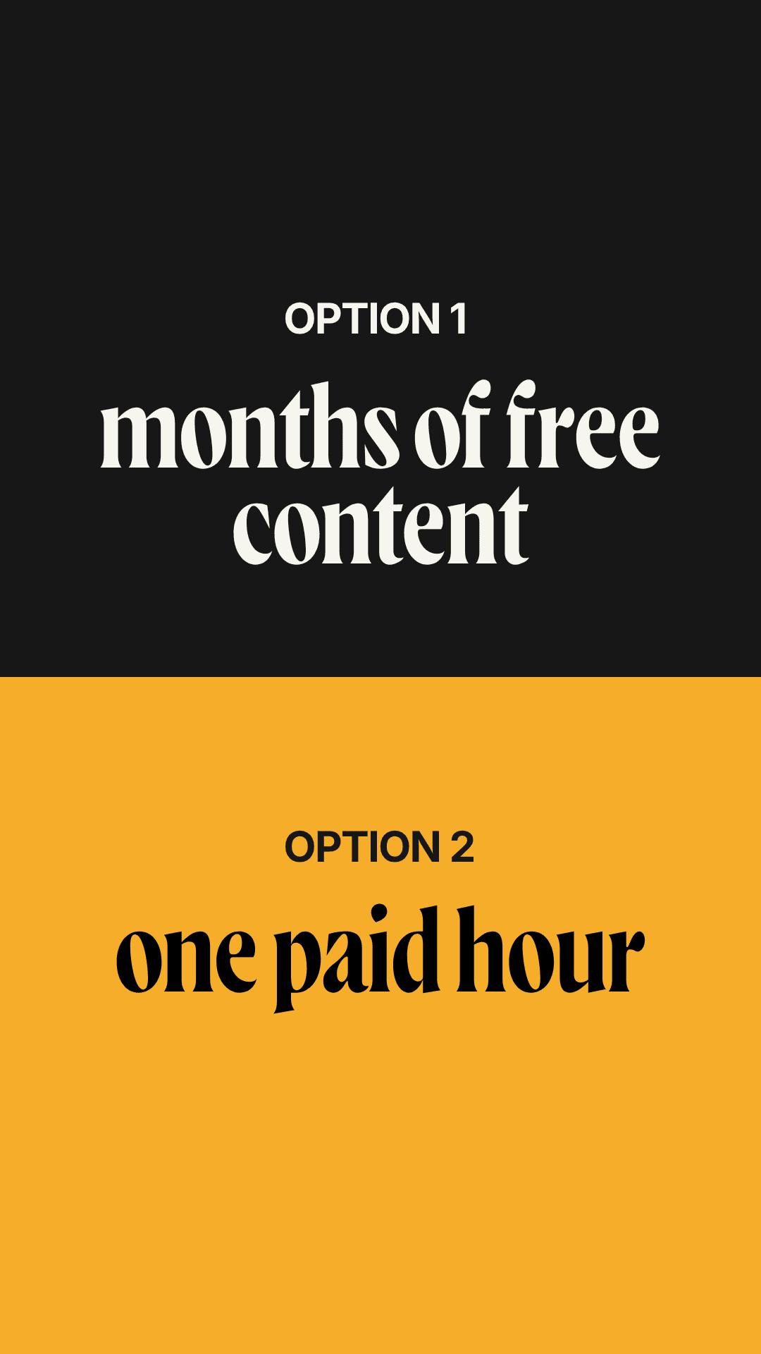 Wake Up To Freedom ad creative, July 2026