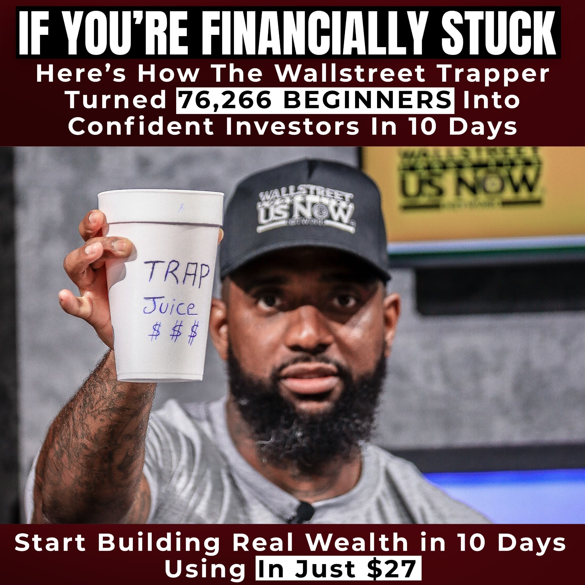 Facebook ad by Wall Street Trapper