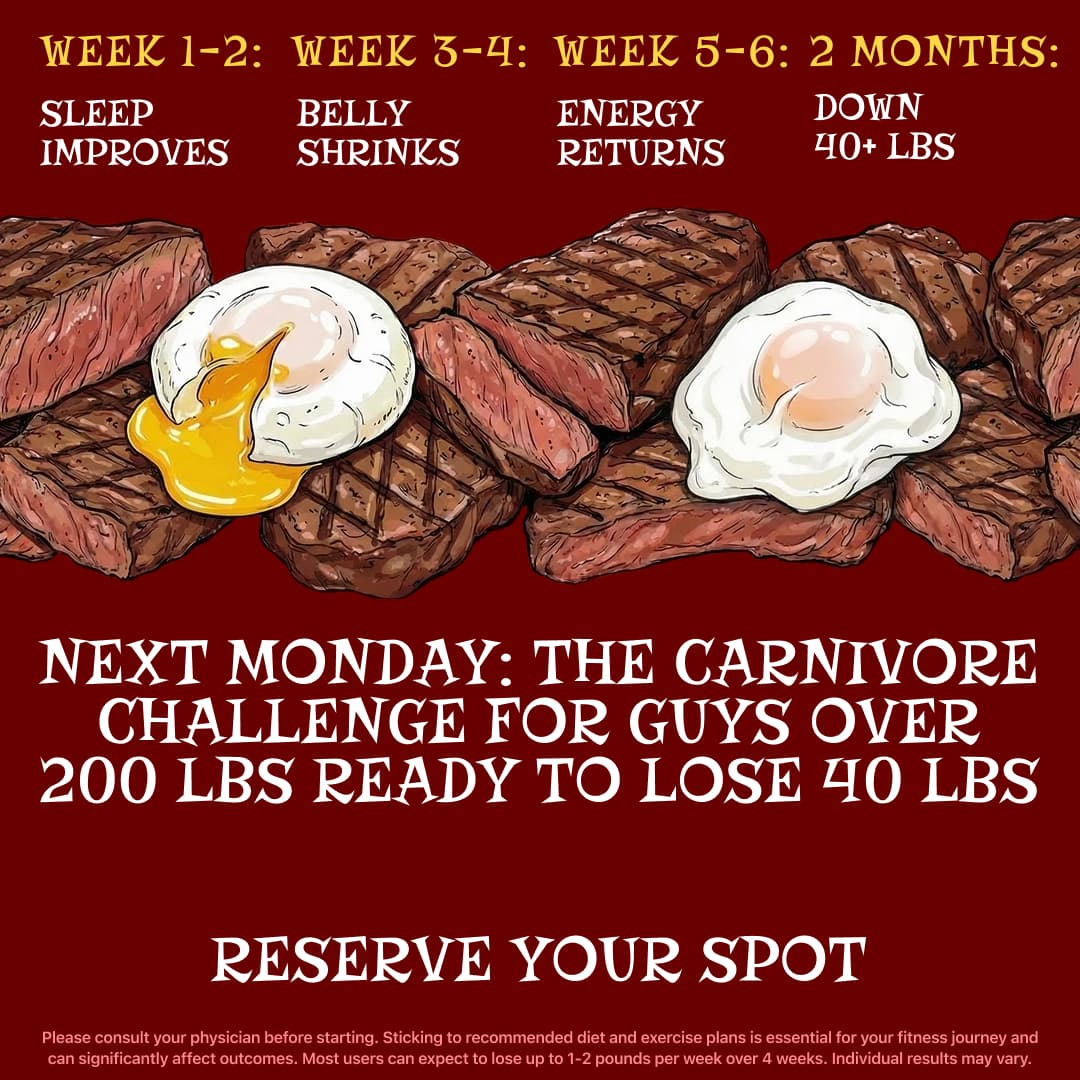 28 Day Carnivore Challenge ad creative, July 2026