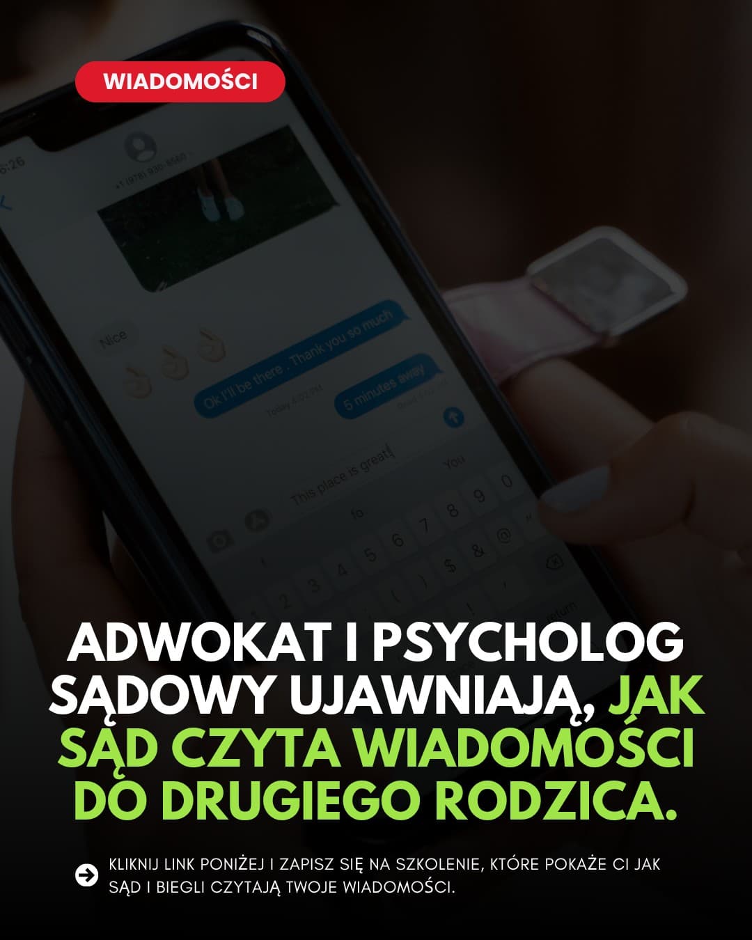 Kobieta w sądzie ad creative, July 2026