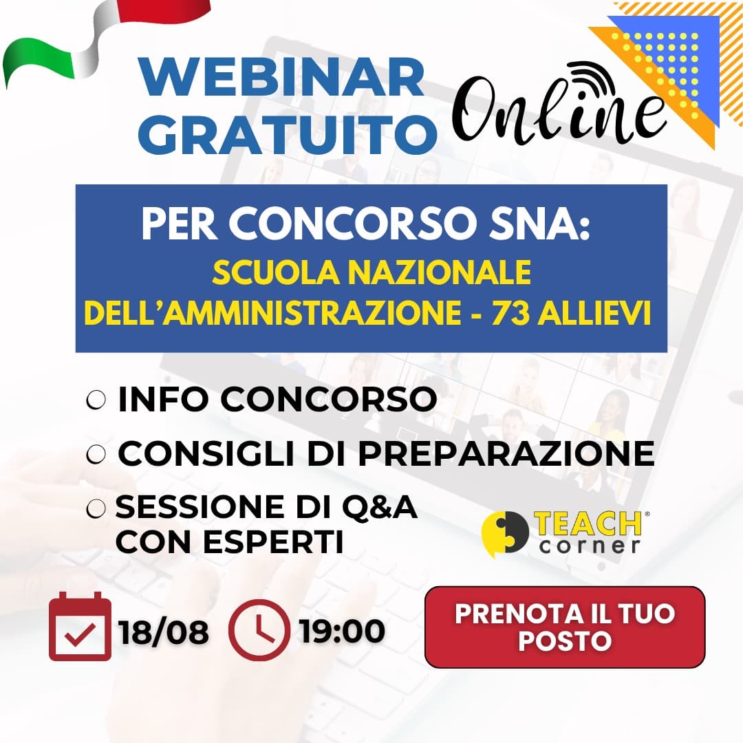 TeachCorner Concorsi ad creative, July 2026