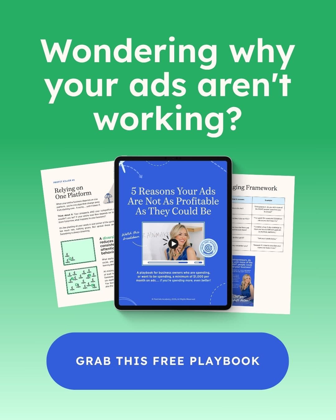 Paid Ads Academy ad creative, June 2026